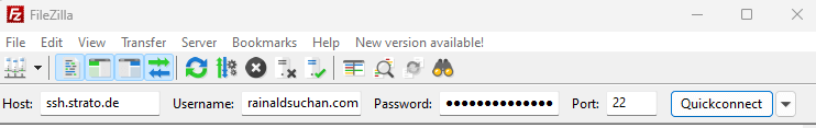 FileZilla-Verbindung